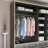 Image 2: Sweden Modern High Gloss Wardrobe with Drawers