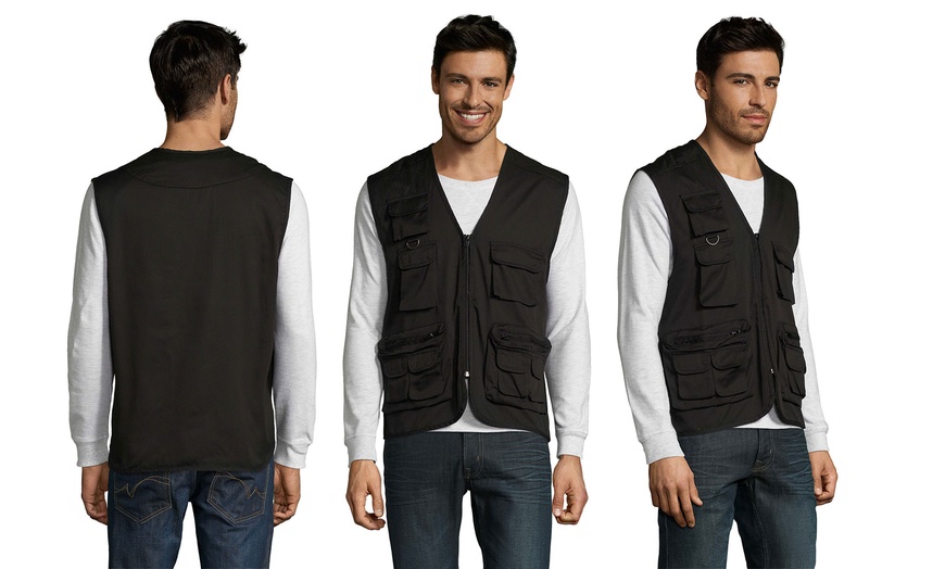 Image 3: Multi-Pocket Reporter Vest