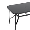 Image 12: Black Tempered Glass Coffee Table with Umbrella Hole 