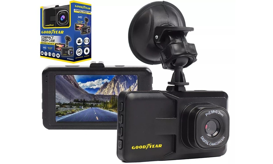 Image 1: Goodyear Compact Full HD Dash Cam with 3" LED Display