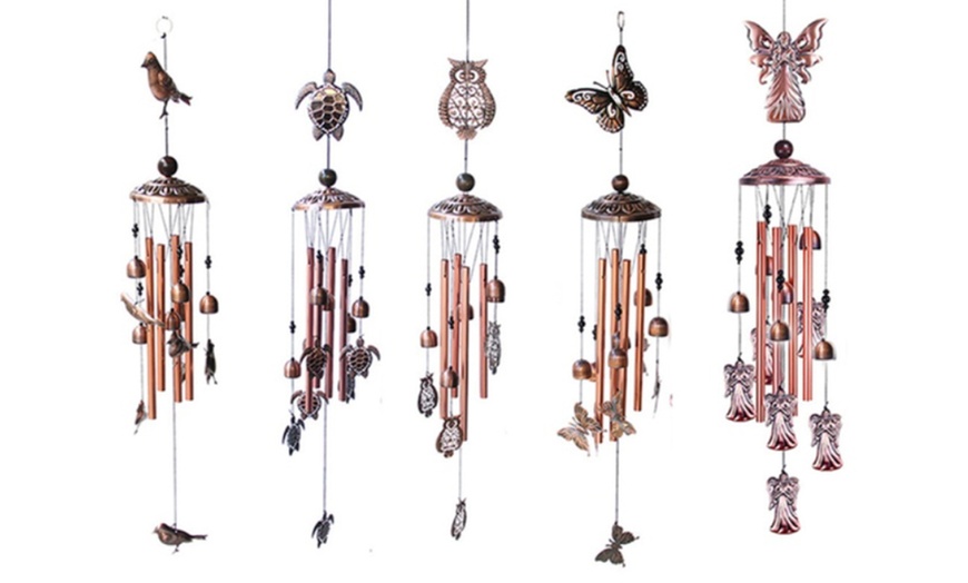 Image 1: Vintage-Style Metal Wind Chimes