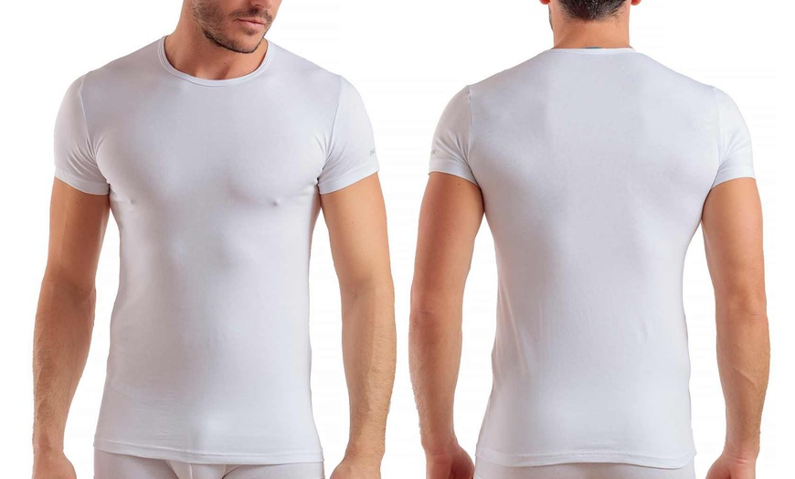 Image 3: Pack di 6 t-shirt o canotte da uomo Enrico Coveri