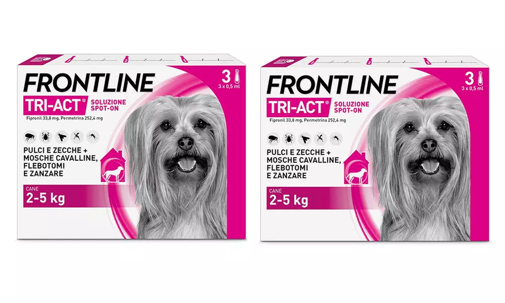 Fino a 12 pipette Frontline Tri-Act® Spot-on per cani
