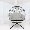 Image 2: Swinging Rattan-Effect Egg Chair
