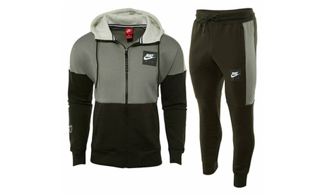 Nike Men's Green ’S Air Full Zip Tracksuit Soft Fleece For Comfort: M