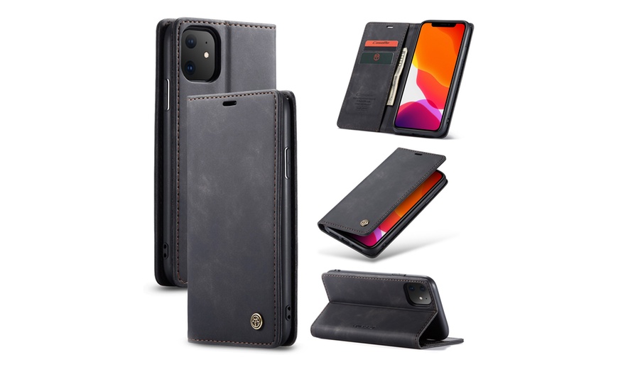 Image 7: CASE ME Flip Wallet Case With Card Solt For iPhone 11,11 Pro or 11 Pro Max