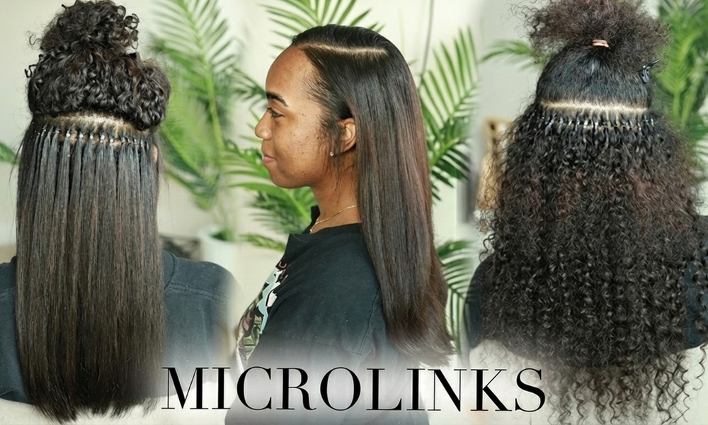 Partial or Full-Head Beaded Links or Extensions with Trim and Style