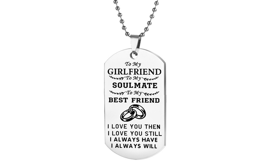 Image 3: Couple Dog Tag Necklace