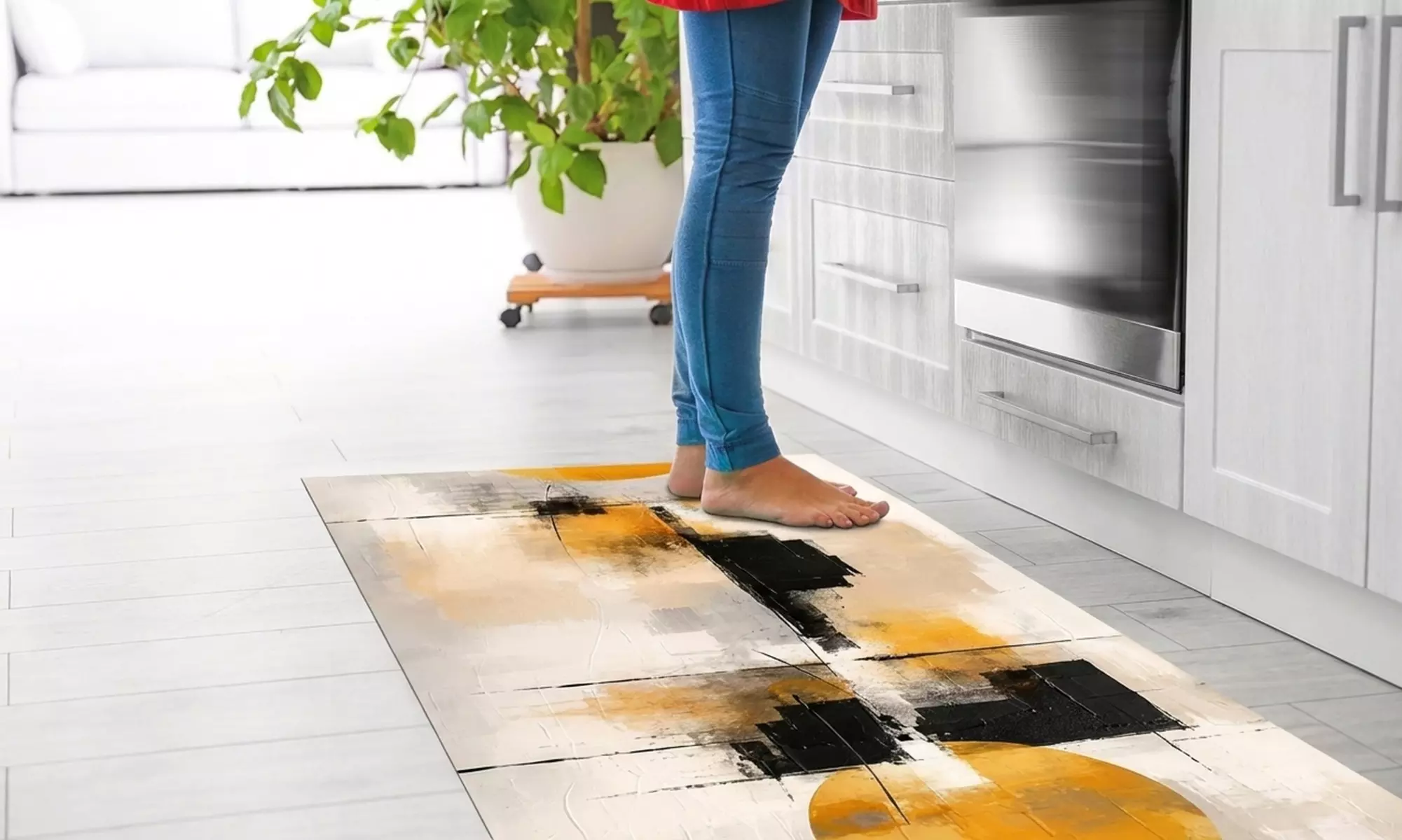 Tapis de course coloré, résistant aux taches et antidérapant