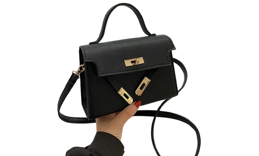 Image 9: Mini Birkin-Inspired Crossbody Bag