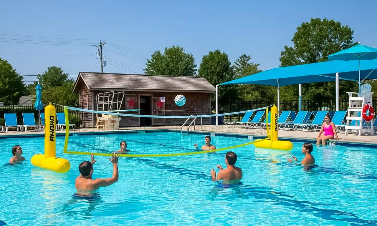 Make a Splash at the Texas Saltwater Pool with Slides & Diving Board