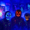Image 1: Halloween Glow Splatter Art Party for One, Two, Four, or Six People