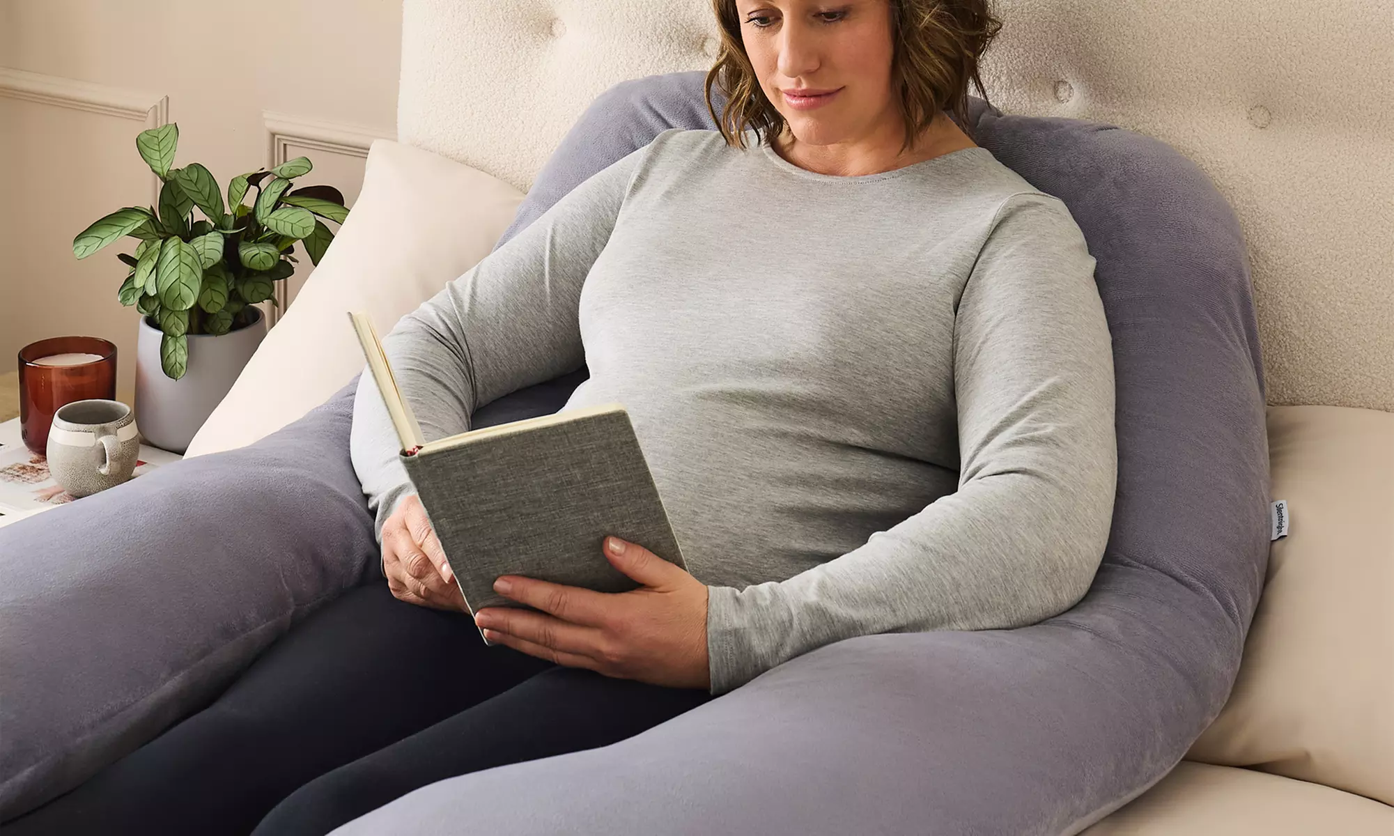 Silentnight U-Shape Pregnancy Pillow - Luxury Velvet Touch Cover, Hypoallergenic