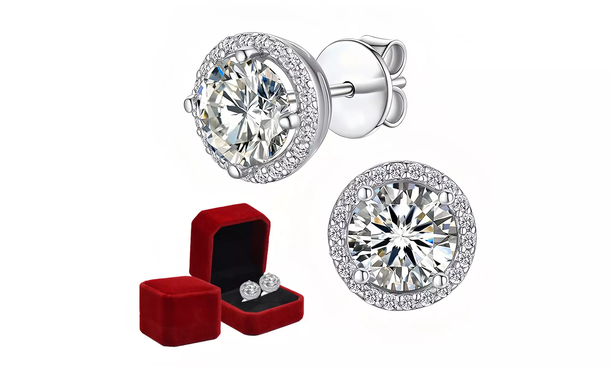 Women Moissanite Element Earrings
