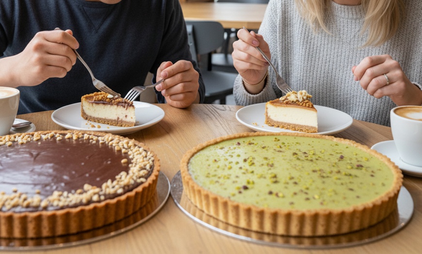 Image 3: Biscoff, Pistachio, Nutella Cheesecakes & Coffee for 1-4 or Credit
