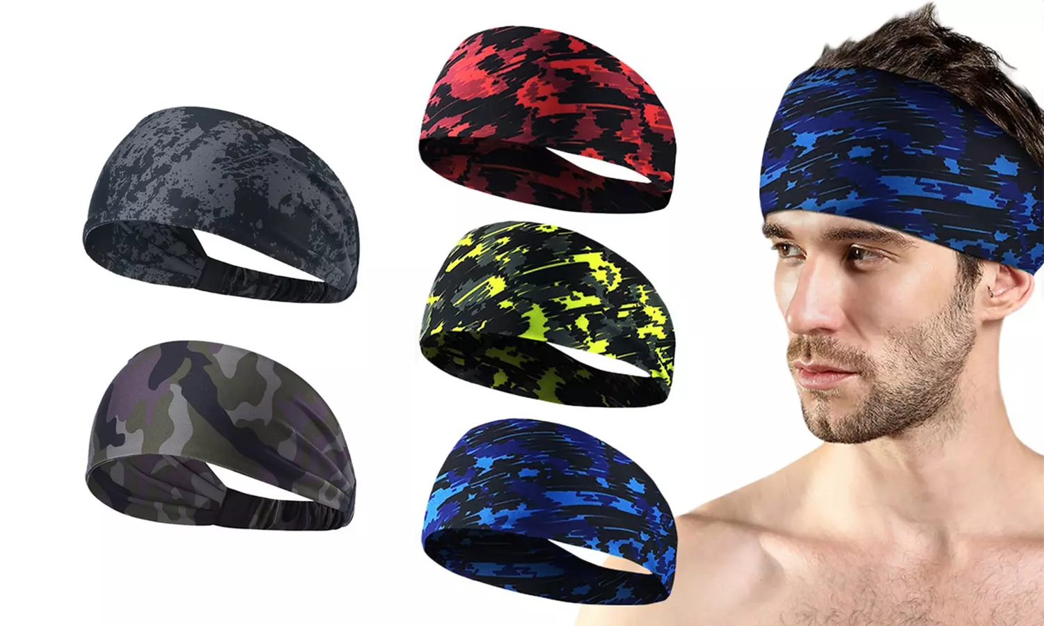 Moisture Wicking Headband For Women Men Sweatband Sports Fitness Yoga Running