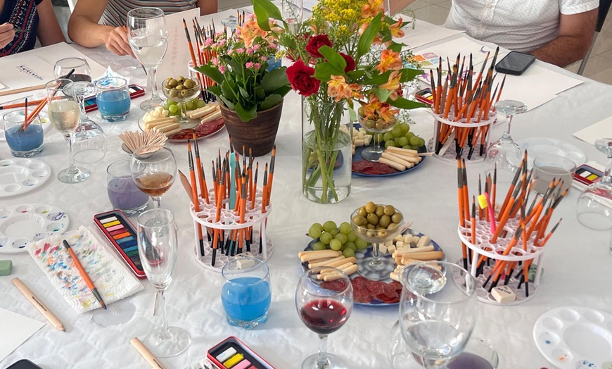 Image 5: Taller de acuarelas con vino ilimitado y material para 1 a 4 personas