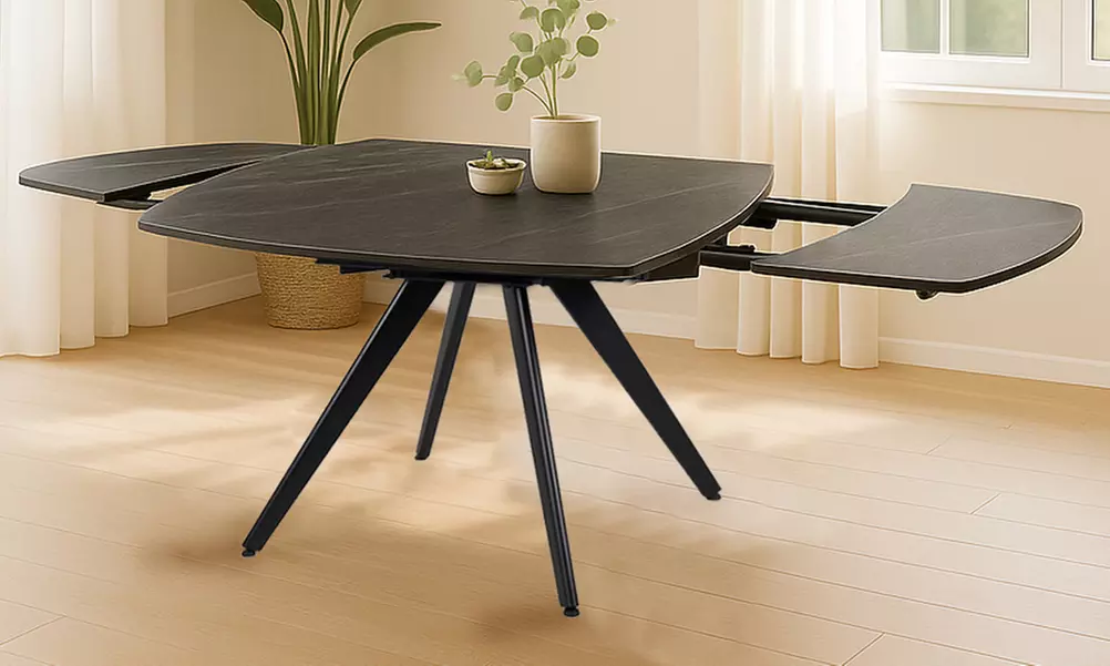 Tavolo allungabile rotante Bakaji