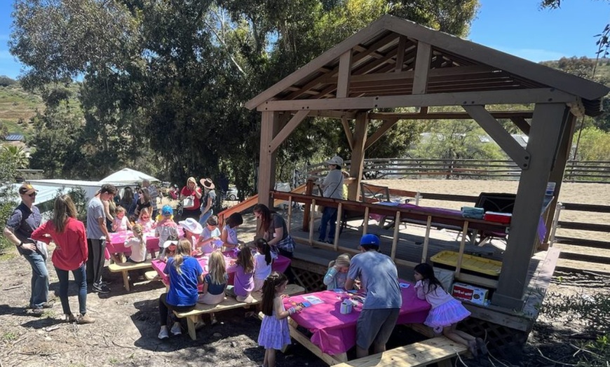 Image 5: Horse riding and animal time at a private ranch. Family Experience, Mommy & Me, or Ranch Camp. All ages. Valid Mon-Fri