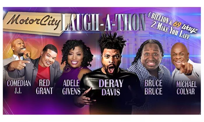 Motor City Laugh-A-Thon feat. DeRay Davis, Bruce Bruce, Adele Givens and More on Saturday, April 6, at 7:30 p.m.   - Primary Image