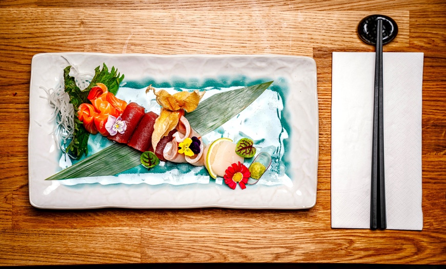 Image 1: Japanese Fine Dining - 3 Courses & Cocktail or Sake (Up to 68% off)