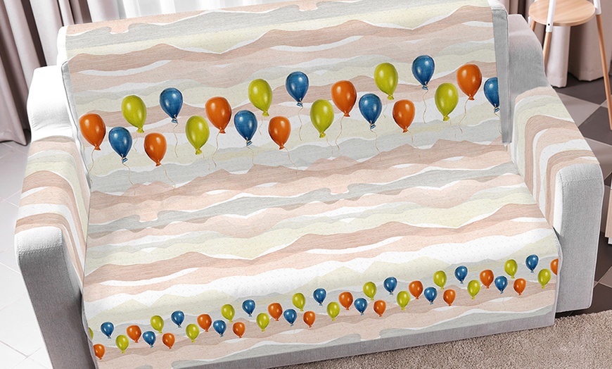 Image 8: Copridivano antiscivolo con stampa