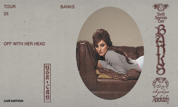 BANKS - OFF WITH HER HEAD TOUR 2025 on June 22 at 7 p.m.
