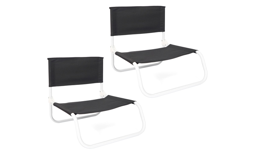 Image 2: Set de 2 sillas de playa plegables con tejido transpirable
