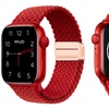 Image 15: Waloo Braided Nylon Magnetic Loop Band For Apple Watch- (Size & Color)