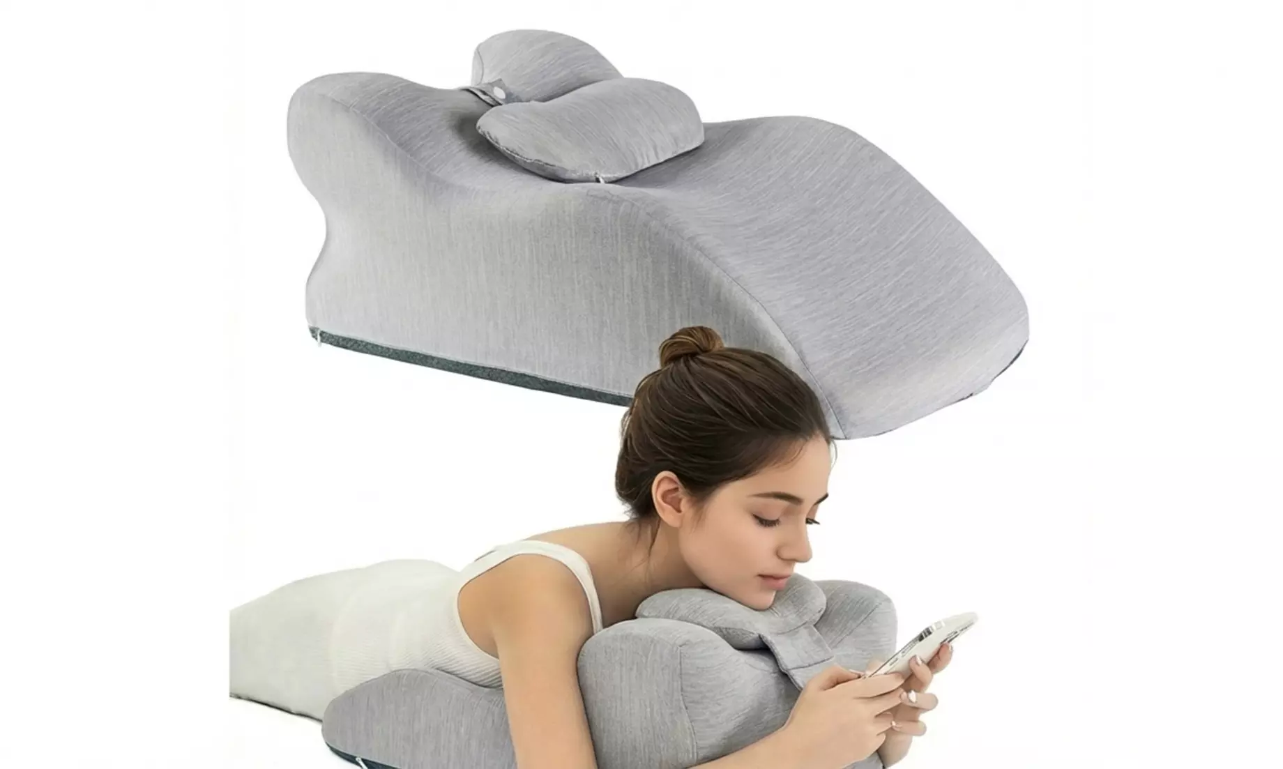 Cojín ergonómico de espuma viscoelástica con forma de cuña