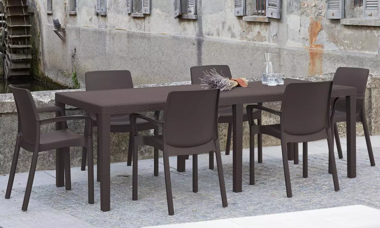 Table d'extérieur rectangulaire extensible