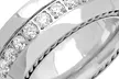 1.12 Cttw Men's Stainless Steel Chain Link Inlay Ring With Cubic Zirconia - Second Medium