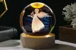 3D Engraved Crystal Ball Night Light with Solid Wood Base - Image 3