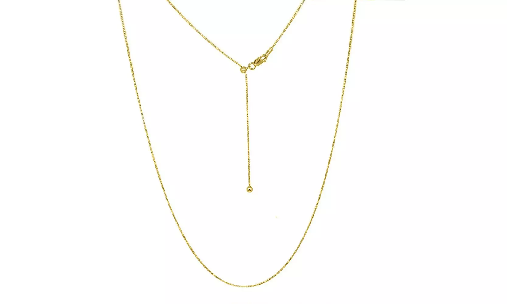 Italian Sterling Silver 24" Adjustable Diamond Cut Snake Chain