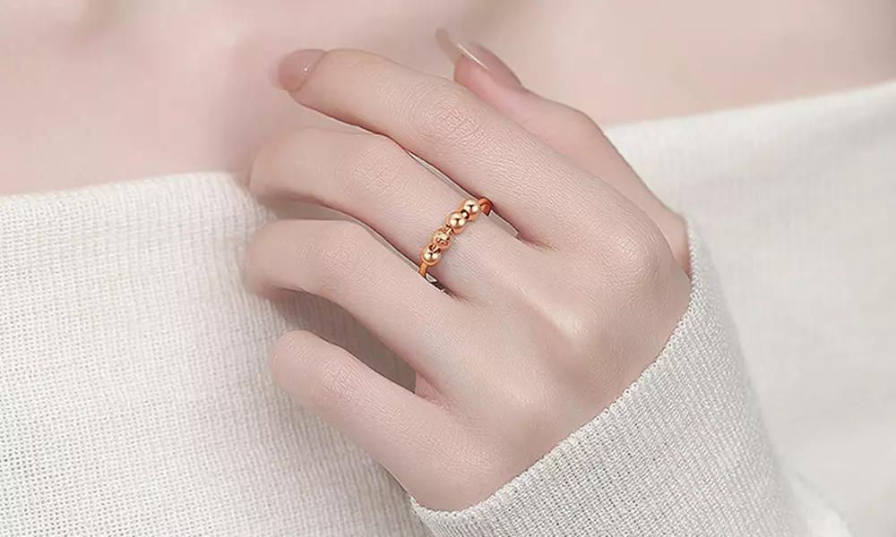 2 bagues tournantes réglables pour soulager l'anxiété