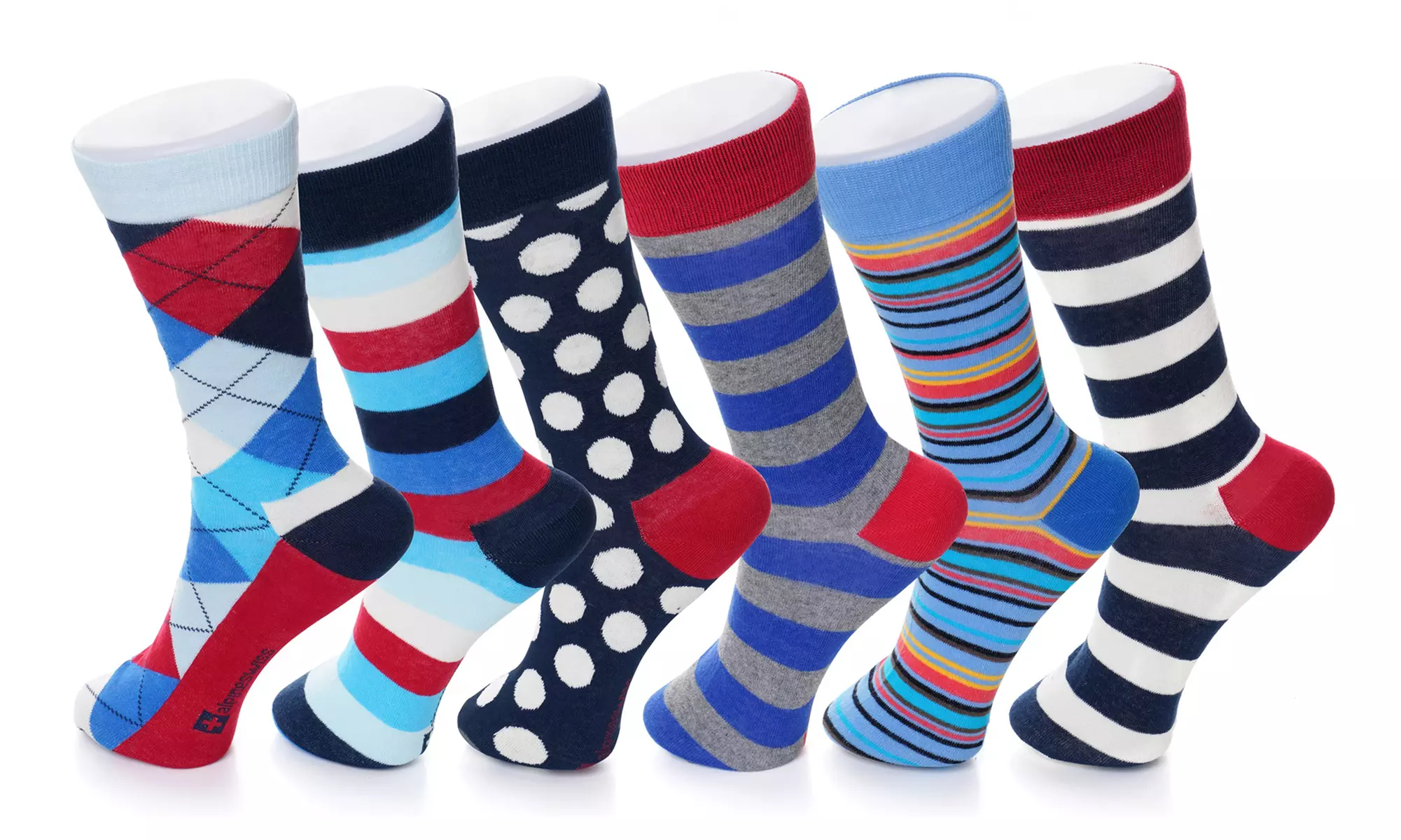 Alpine Swiss Men's Cotton Dress Socks (6 Pairs) - Primary Image