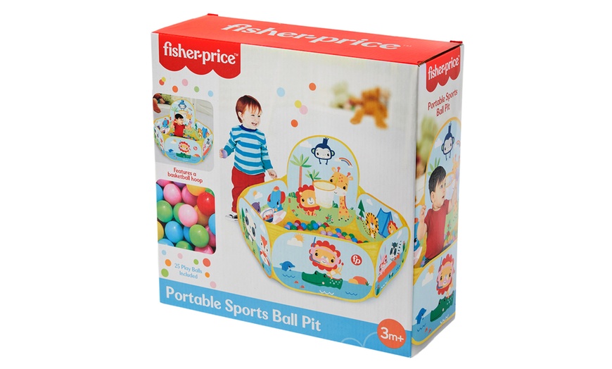 Image 8: Fisher Price Kids' Portable Sports Ball Pit 