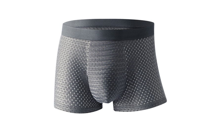 Image 5: Four-Piece Ice Mesh Soft Breathable Boxers for Men