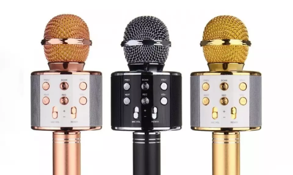Karaoke Microphone with Built-In Bluetooth Speaker - Primary Image