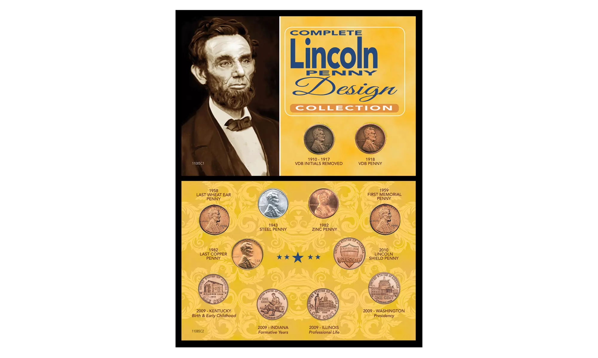 Complete Lincoln Penny Design Collection (12-Piece) - Primary Image