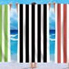 Image 1: Single Jersey Striped Summer Beach or Bath Towel