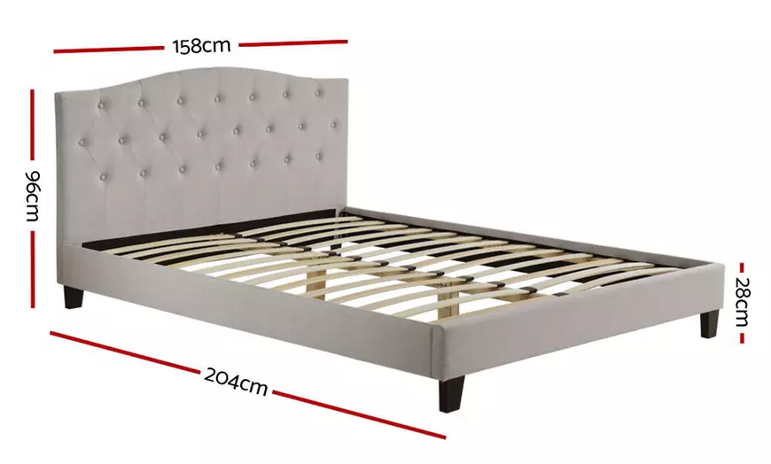 Image 29: Contemporary Plush Bed Frame