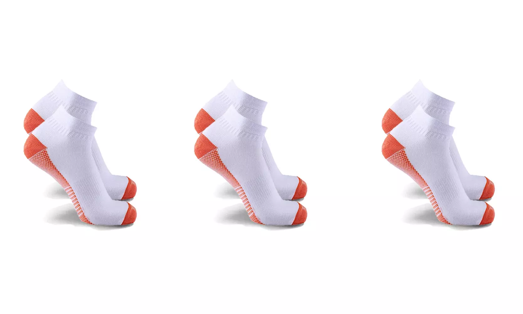 Copper-Infused Compression Ankle Length Socks (3- or 6-Pairs)