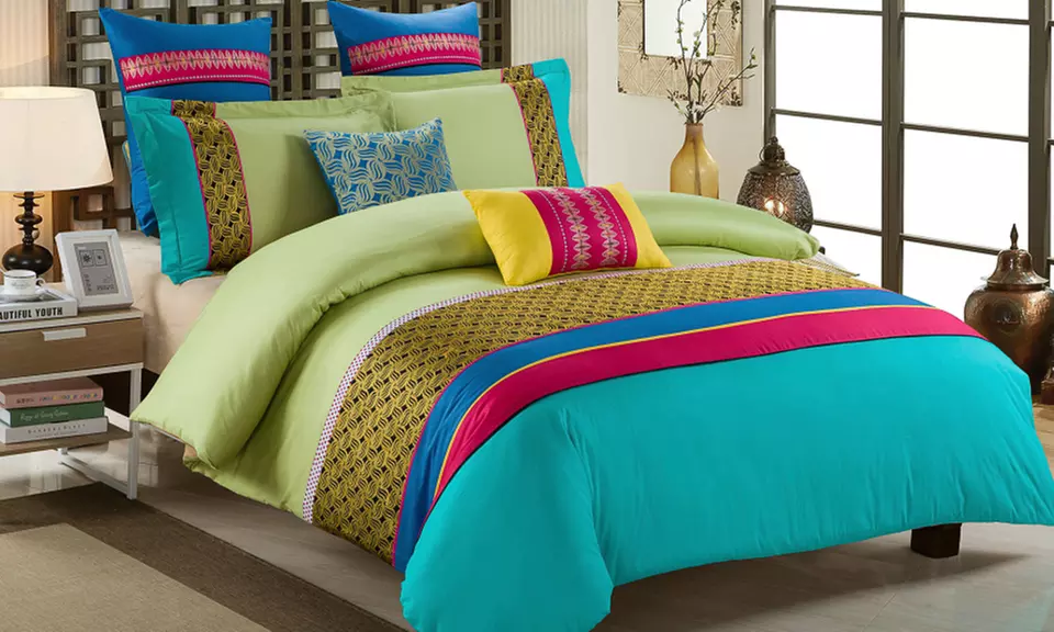 300TC Egyptian Cotton Comforter Set (5-Piece) - Primary Image