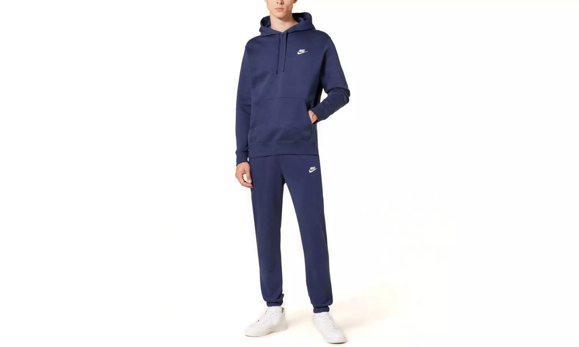Nike Men's Club Embroidered Swoosh Pullover Fleece Full Tracksuit
