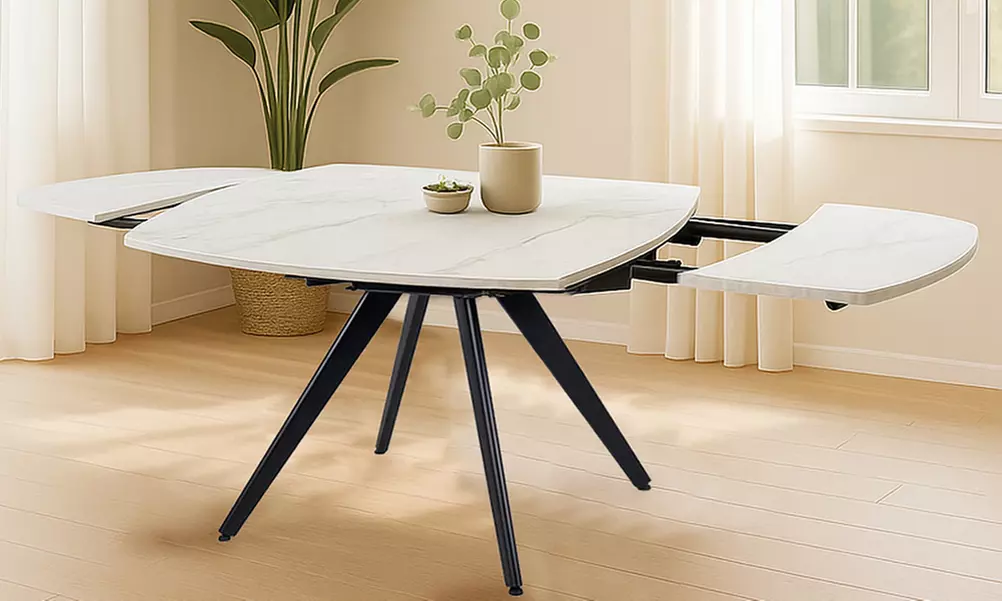 Tavolo allungabile rotante Bakaji