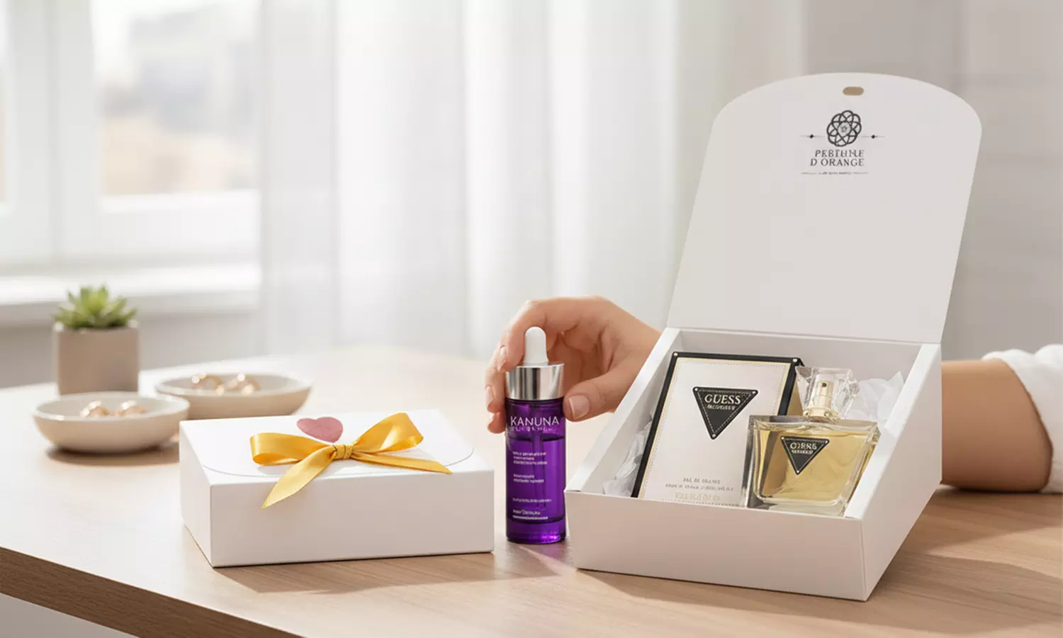 Guess Seductive EDT 75 ml + Kahuna Benessere Serum mit Hyaluronsäure 30 ml in dekorativer Geschenkbox für Damen - Primary Image