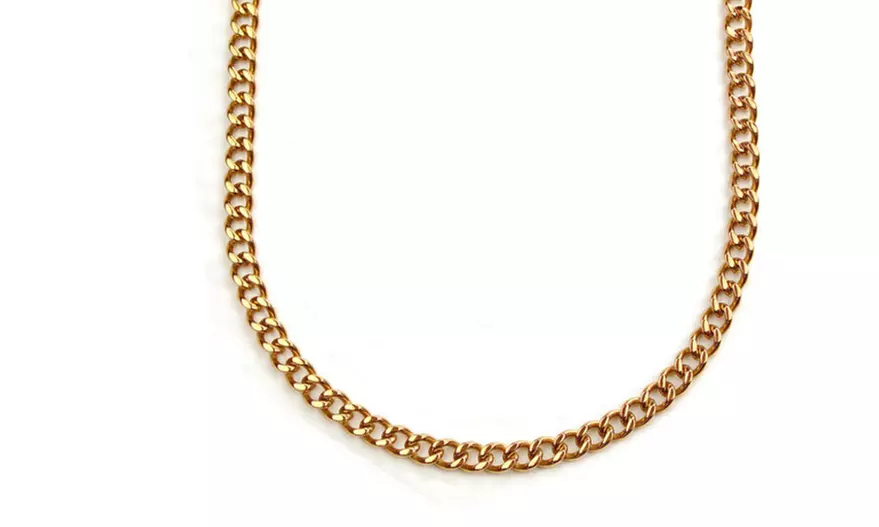 18k Rose Gold Plated Unisex Curb Chain