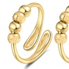 Image 6: 2x Elegante Spinner-Ringe mit drehbaren Perlen zur Entspannung