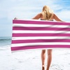 Image 3: Single Jersey Striped Summer Beach or Bath Towel